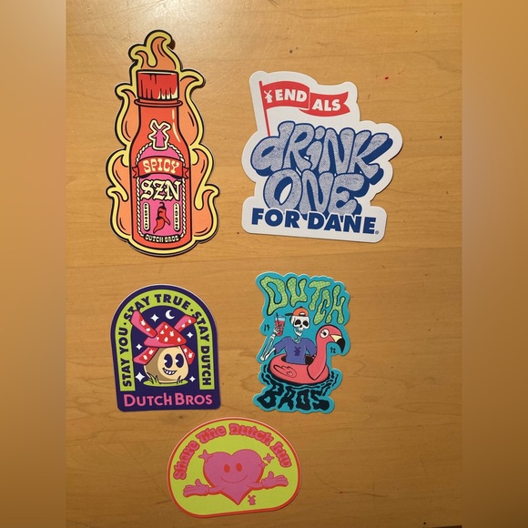 Random Lot of 6, rare hard to find Dutch bros stickers, Christmas Arizona - Picture 12 of 16
